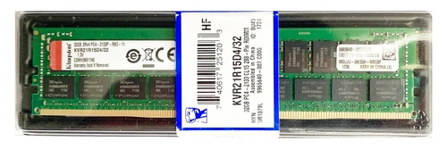 RAM memória 1x 32GB Kingston ECC REGISTERED DDR4  2133MHz PC4-17000 RDIMM | KVR21R15D4/32