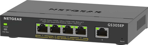 Kapcsoló Netgear GS305EP-100PES 5x 1Gb 63 W PoE+