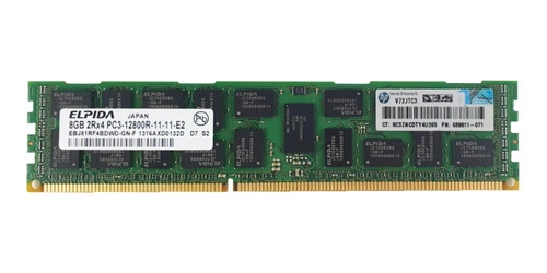 RAM memória 1x 8GB Elpida ECC REGISTERED DDR3  1600MHz PC3-12800 RDIMM | EBJ81RF4BDWD-GN-F