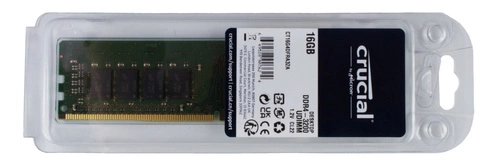 RAM memória 1x 16GB Crucial NON-ECC UNBUFFERED DDR4 3200MHz PC4-25600 UDIMM | CT16G4DFRA32A
