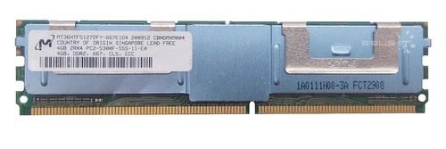 RAM memória 1x 4GB Micron ECC FULLY BUFFERED DDR2 667MHz PC2-5300 FBDIMM | MT36HTF51272FY-667