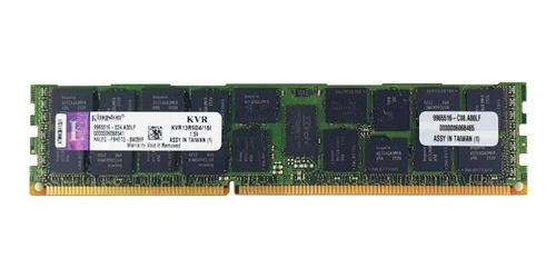 RAM memória 1x 16GB Kingston ECC REGISTERED DDR3  1333MHz PC3-10600 RDIMM | KVR13R9D4/16I