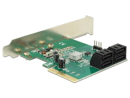 Delock PCI Express card   Hybrid 4 x intern SATA 6 Gb/s RAID 0,1,10