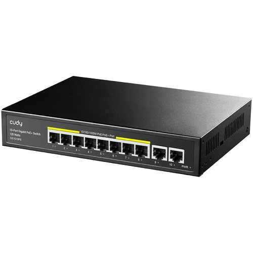 Kapcsoló Cudy GS1010PE 10x 1Gb 120 W PoE+