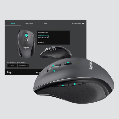 Vezeték nélküli egér Logitech Customizable Mouse M705 910-006034