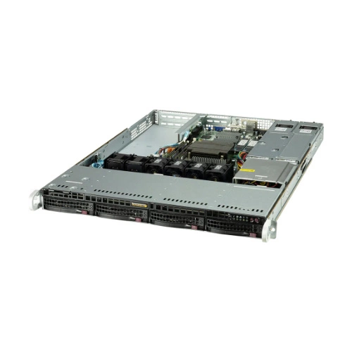 Szerver Platform Supermicro 1U 510T-WTR SYS-510T-WTR Intel x 1 DDR4 x 4 4 x 3.5" SAS/SATA PSU 1+1