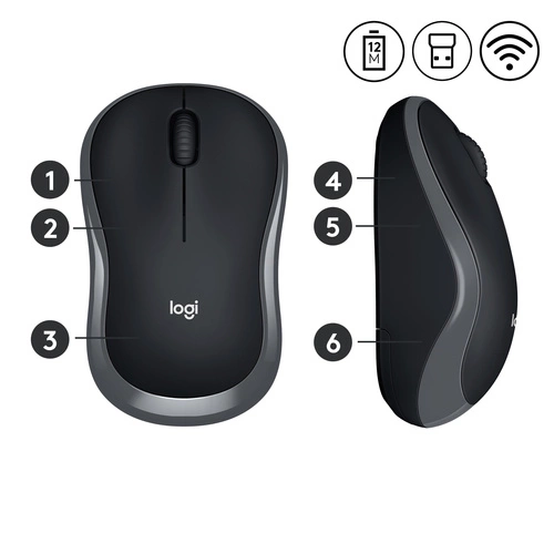 Vezeték nélküli egér Logitech M185 910-002238