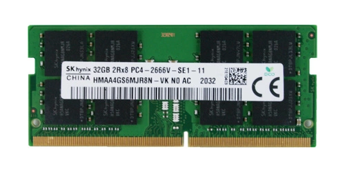 RAM memória 1x 32GB Hynix SO-DIMM DDR4 2666MHZ PC4-21300 | HMAA4GS6MJR8N-VK