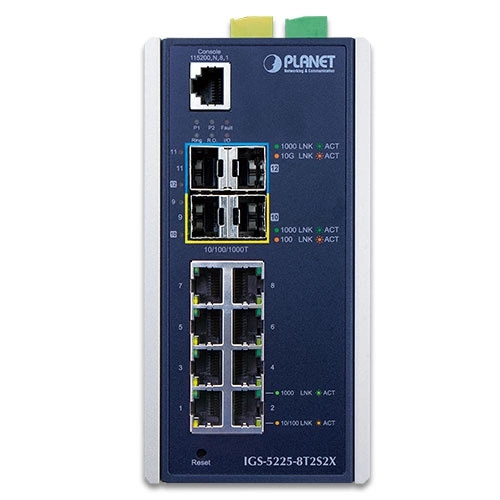 Kapcsoló Planet IGS-5225-8T2S2X 8x 1Gb 2x SFP | 2x SFP+