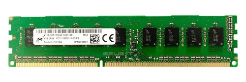 RAM memória 1x 4GB Micron ECC UNBUFFERED DDR3  1600MHz PC3-12800 UDIMM | MT18KSF51272AZ-1G6