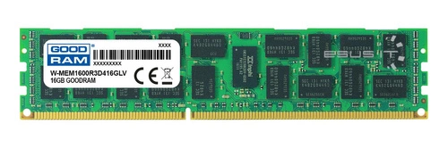 RAM memória 1x 16GB GoodRAM ECC REGISTERED DDR3 2Rx4 1600MHz PC3-12800 RDIMM | W-MEM1600R3D416GLV