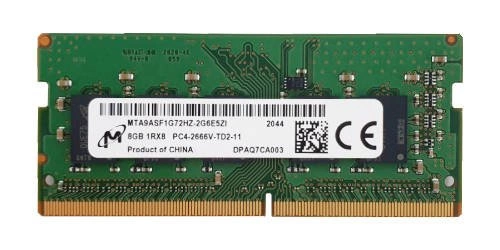 RAM memória 1x 8GB Micron SO-DIMM DDR4 2666MHZ PC4-21300 | MTA9ASF1G72HZ-2G6