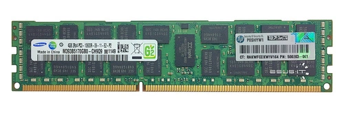 RAM memória 1x 4GB Samsung ECC REGISTERED DDR3  1333MHz PC3-10600 RDIMM | M393B5170GB0-CH9