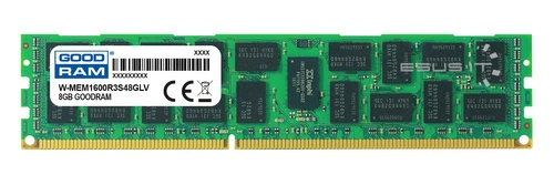 RAM memória 1x 8GB GoodRAM ECC REGISTERED DDR3 1Rx4 1600MHz PC3-12800 RDIMM | W-MEM1600R3S48GLV