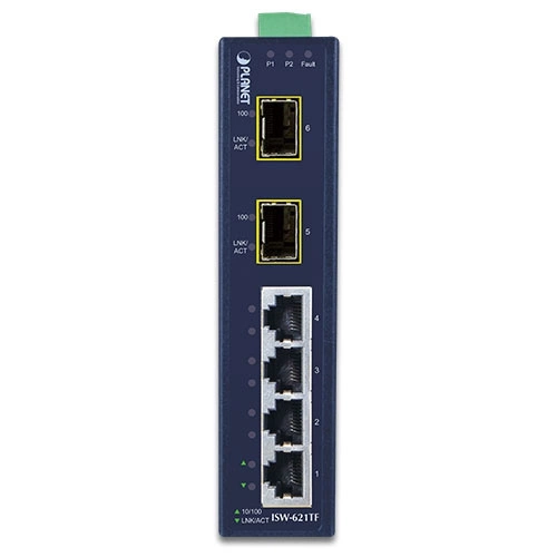 Kapcsoló Planet ISW-621TF 4x 100Mb 2x 100Mbps SFP