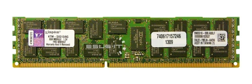 RAM memória 1x 8GB Kingston ECC REGISTERED DDR3 2Rx4 1333MHz PC3-10600 RDIMM | KTM-SX313/8G