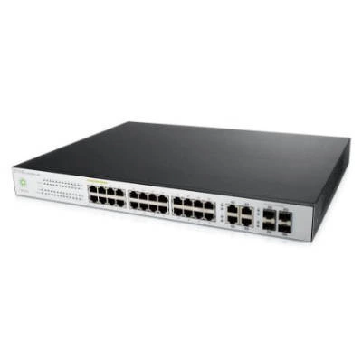 Kapcsoló Zyxel NSW100-28P-EU0101F 24x RJ-45 10/100/1000 Mbps 4x RJ-45/SFP 375 W PoE+