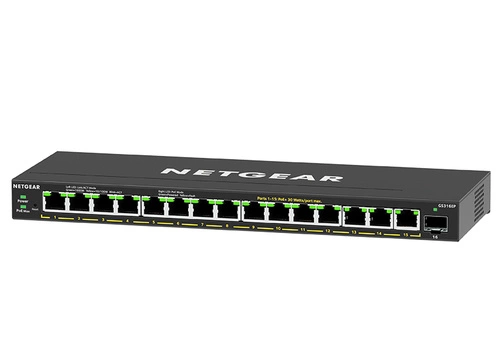 Kapcsoló Netgear GS316EP-100PES 15x 1Gb 1x SFP 180 W PoE+