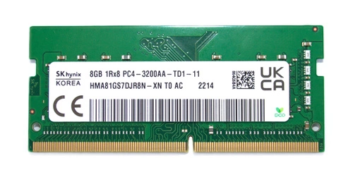 RAM memória 1x 8GB Hynix DDR4 1Rx8 3200MHz PC4-25600 SO-DIMM ECC  | HMA81GS7DJR8N-XN