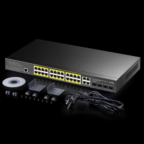 Kapcsoló Cudy GS2028PS4-300W 24x 1Gb 4x SFP+ 300 W PoE+