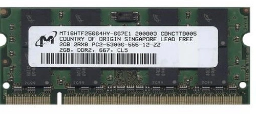 RAM memória 1x 2GB Kingston SO-DIMM DDR2 800MHz PC2-6400 | KVR800D2S6/2G