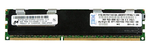 RAM memória 1x 8GB IBM ThinkServer & System X DDR3 1066MHz ECC REGISTERED DIMM | 46C7488
