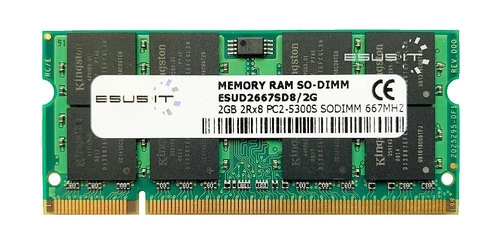RAM memória 1x 2GB ESUS IT SO-DIMM DDR2 667MHz PC2-5300 | ESUD2667SD8/2G