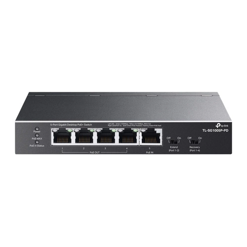 Kapcsoló TP-LINK TL-SG1005P-PD 5x 1Gb 66 W PoE+ / PoE++
