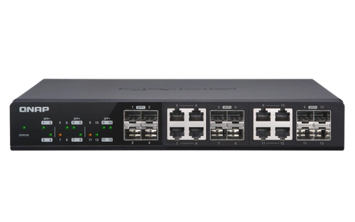 Kapcsoló QNAP QSW-M1208-8C 1x 1Gb 4x SFP+ 8x RJ-45/SFP+