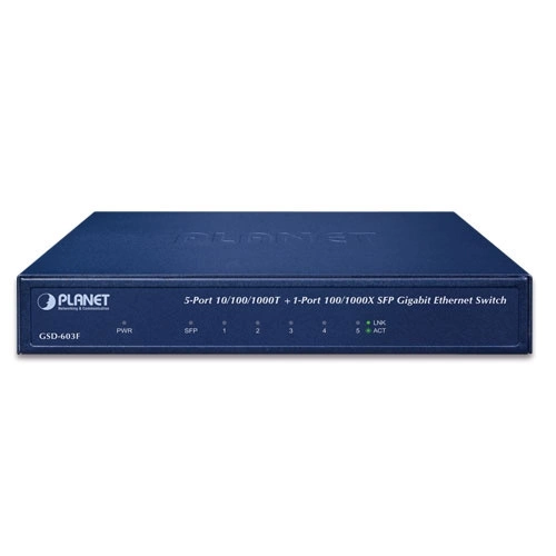 Kapcsoló Planet GSD-603F 5x 1Gb 1x SFP