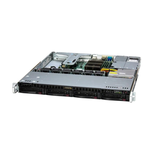 Szerver Platform Supermicro 1U 511R-M SYS-511R-M Intel x 1 DDR5 x 4 6 x 3.5" SATA/SAS/NVME PSU 1+0
