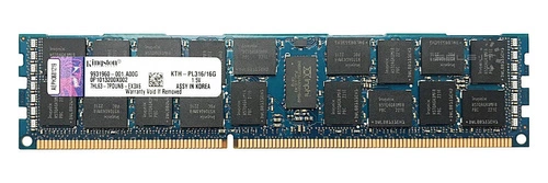 RAM memória 1x 16GB Kingston ECC REGISTERED DDR3 2Rx4 1600MHz PC3-12800 RDIMM | KTH-PL316/16G
