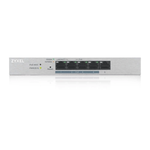 Kapcsoló Zyxel GS1200-5HPV2-EU0101F 5x 1Gb 60W PoE+