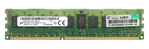 RAM memória 1x 8GB Micron ECC REGISTERED DDR3 1600MHz PC3-12800 RDIMM | MT18JSF1G72PZ-1G6