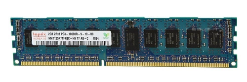 RAM memória 1x 2GB Hynix ECC REGISTERED DDR3  1333MHz PC3-10600 RDIMM | HMT125R7TFR8C-H9