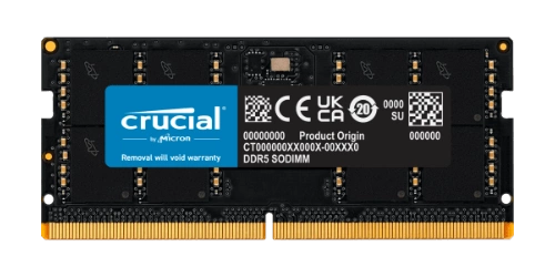 RAM memória 1x 32GB Micron SO-DIMM DDR5 4800MHz PC5-38400 | MTC16C2085S1SC48BA1