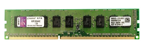 RAM memória 1x 4GB Kingston ECC UNBUFFERED DDR3  1333MHz PC3-10600 UDIMM | KVR13E9/4HC