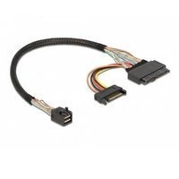 Delock Kábel SFF-8643 > U.2 SFF-8639 + SATA tápcsatlakozó 0.3m | 84823
