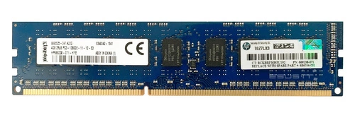 RAM memória 1x 4GB Kingston ECC UNBUFFERED DDR3 2Rx8 1600MHz PC3-12800 UDIMM | 9995525-047.A00G