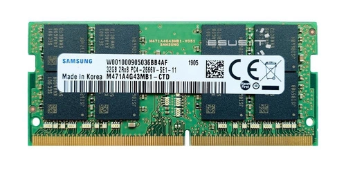 RAM memória 1x 32GB Samsung SO-DIMM DDR4 2666MHZ PC4-21300 | M471A4G43MB1-CTD
