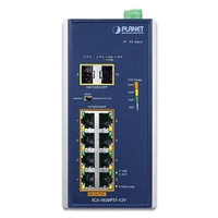Kapcsoló Planet IGS-1020PTF-12V 8x 1Gb 2x SFP 240 W PoE+