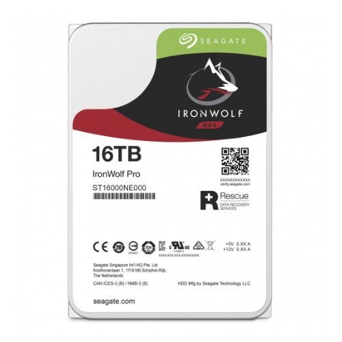 Merevlemez Seagate IronWolf PRO 3.5'' HDD 16TB 7200RPM SATA 6Gb/s 256MB | ST16000NE000-RCF