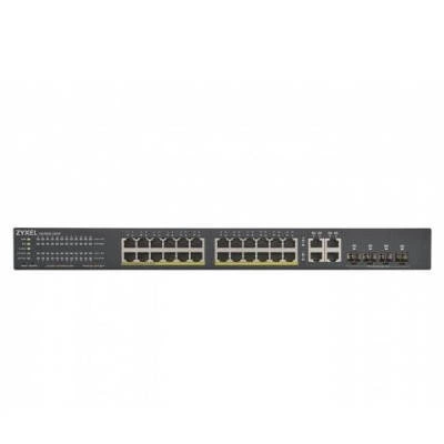Kapcsoló Zyxel GS192024HPV2-EU0101F 24x RJ-45 10/100/1000 Mbps 4x RJ-45/SFP 375 W PoE+