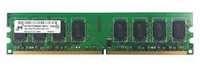 RAM memória 1x 2GB Micron NON-ECC UNBUFFERED DDR2 800MHz PC2-6400 UDIMM | MT16HTF25664AY-800