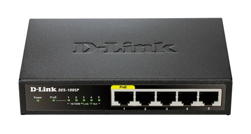 Kapcsoló D-Link DES-1005P/E 5x 1Gb 60 W PoE+