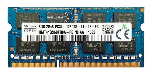 RAM memória 1x 8GB Hynix SO-DIMM DDR3 1600MHz PC3-12800 | HMT41GS6BFR8A-PB