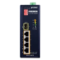 Kapcsoló Planet ISW-514PTF 4x 100Mb 1x 100Mbps SFP 120 W PoE+