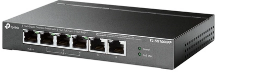 Kapcsoló TP-LINK TL-SG1006PP 6x 1Gb 64 W PoE+ / PoE++