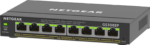 Kapcsoló Netgear GS308EP-100PES 8x 1Gb 62 W PoE+