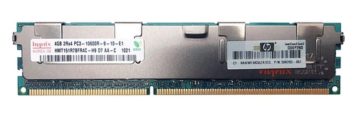 RAM memória 1x 4GB Hynix ECC REGISTERED DDR3  1333MHz PC3-10600 RDIMM | HMT151R7BFR4C-H9